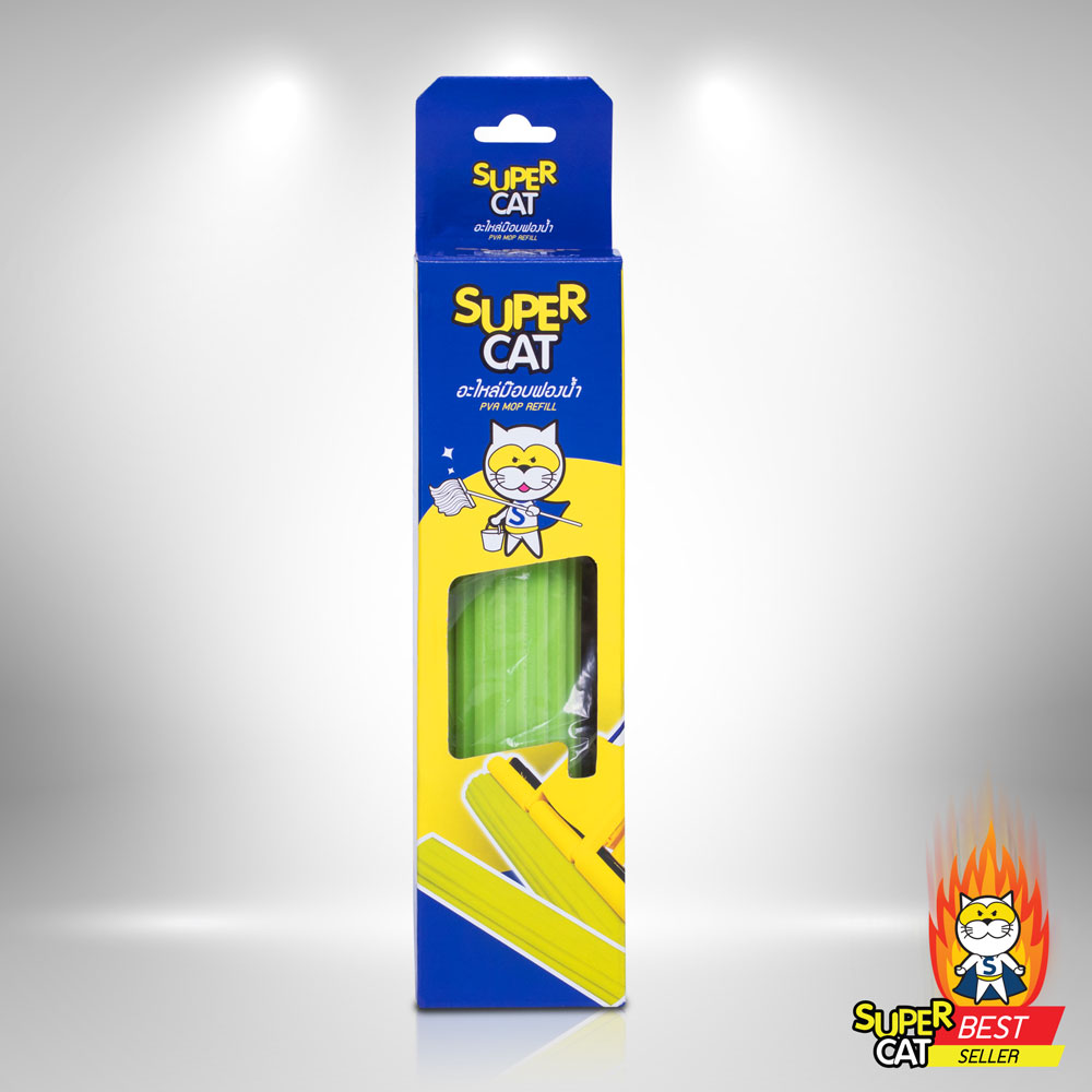 อะไหล่ม็อบฟองน้ำ Refill PVA MOP SUPERCAT - Supercatthailand